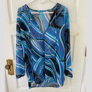 Women's sheer bathing suit cover up